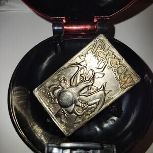 1999 Pokemon Burger King 23K Gold Plated Charizard Card #06 & Poké Ball Vintage